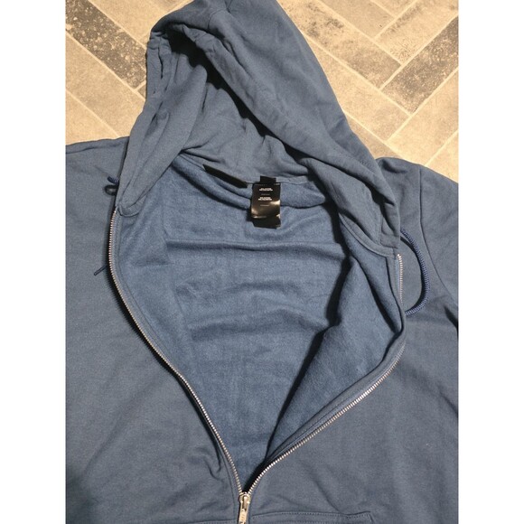 New Indigo Harley-Davidson Motors Men's Club Crew Zip-Up Fleece Hoodie Size XL - Picture 7 of 9